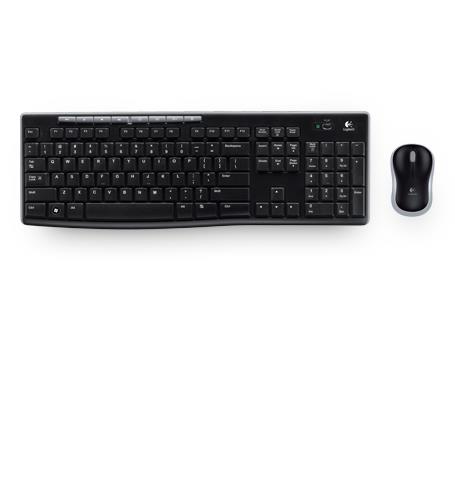 LOGITECH Kit tastiera + mouse Logitech MK270 wireless nero